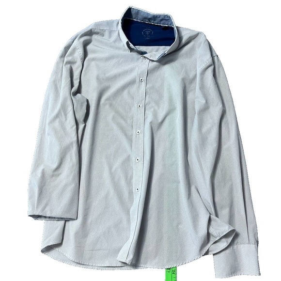 Other - Construct Shirt Mens Extra Large White Button Up Sheer Stretch Long Sleeve‎ EUC